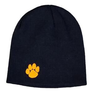 Hitwear Clemson Tigers Paw Print Ribbed Knit Beanie in Black Winter Hat O/S